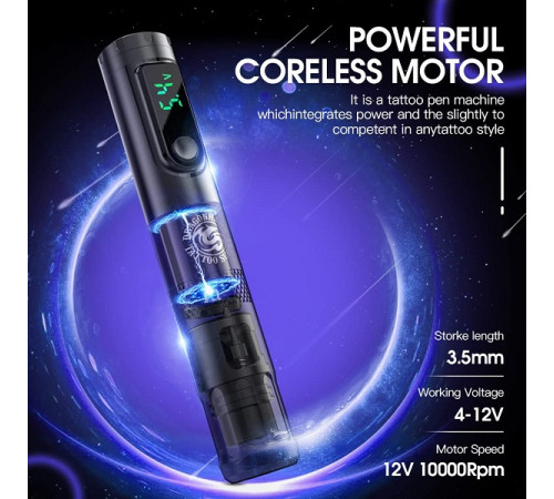 Беспроводная тату машинка DragonHawk X4 Wireless Black