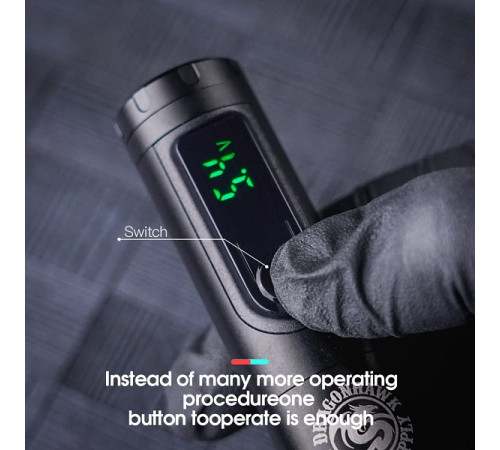Беспроводная тату машинка DragonHawk X4 Wireless Black