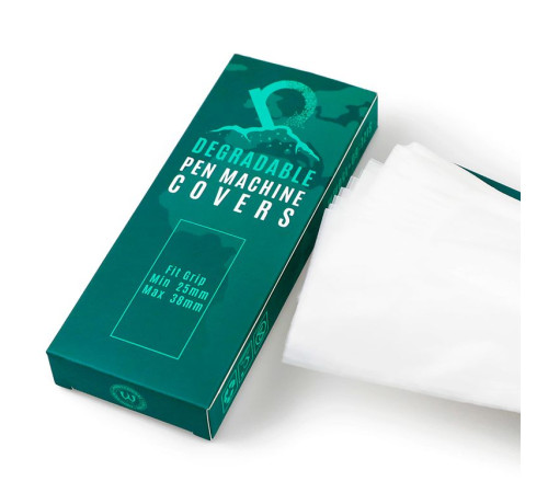 Биоразлагаемая барьерная защита на тату машинки ручка AVA PEN MACHINE COVERS DEGRADABLE WHITE 60х150