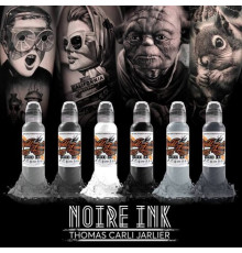 Краска World Famous Tattoo Ink Thomas Carli Jarlier Noire Ink Set (6 пигментов)