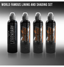Краска World Famous Tattoo Ink Lining and Shading Set (4 пигмента)