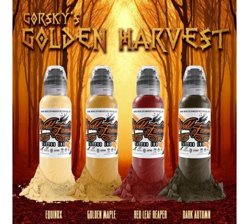 Краска World Famous Tattoo Ink Damian Gorski Golden Harvest Set (4 пигмента)