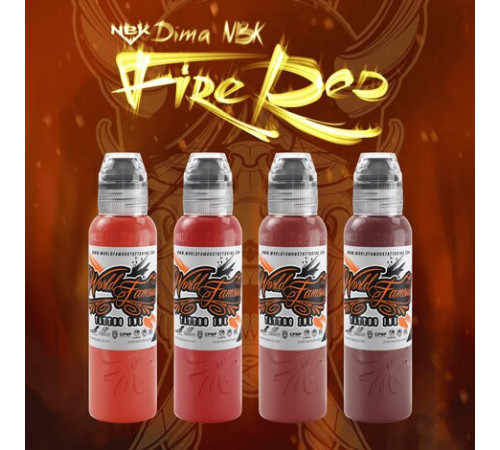 Краска World Famous Tattoo Ink Dima NBK - Fire Red #3 - 30 мл