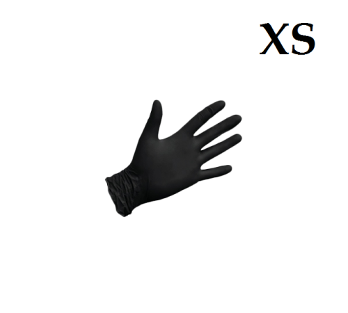 Перчатки нитриловые Benovy XS (100 шт.) Черный
