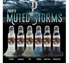Краска World Famous Tattoo Ink Poch Muted Storm (6 пигментов)
