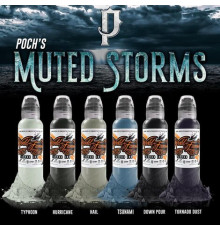 Краска World Famous Tattoo Ink Poch Muted Storm (6 пигментов)