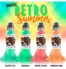 Краска World Famous Tattoo Ink Damian Gorski Retro Summer Set (4 пигмента)