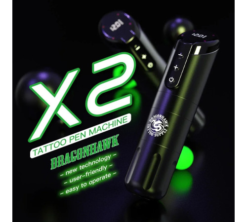 Беспроводная тату машинка DragonHawk X2