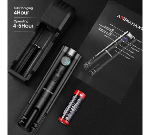 Тату машинка Arenahawk A-Power 4.0 (black) WQP-023