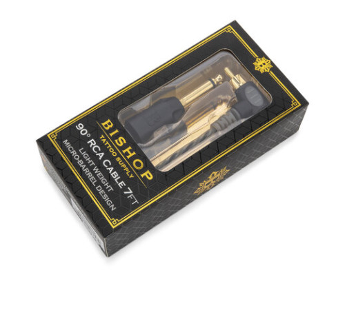 Клип-корд для тату машинки Bishop Premium Lightweight 90 Degree RCA Cord - 7 ft.
