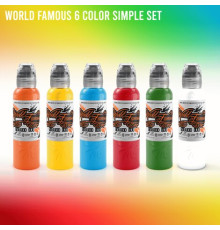 Краска World Famous Tattoo Ink World Famous Simple Color Set (6 пигментов)
