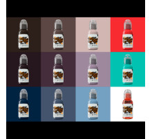 Краска World Famous Tattoo Ink Chris Rigoni Shapes and Shadows Set (12 пигментов)
