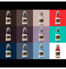 Краска World Famous Tattoo Ink Chris Rigoni Shapes and Shadows Set (12 пигментов)
