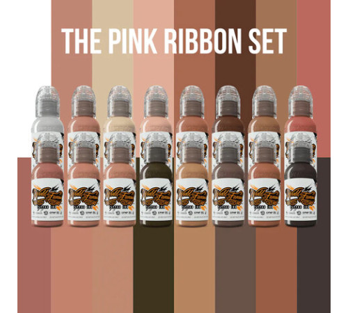 Краска World Famous Tattoo Ink Pink Ribbon Series (16 пигментов)