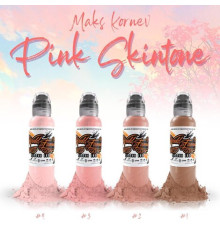 Краска World Famous Tattoo Ink Maks Kornev's Pink Skintone Set (4 пигмента)