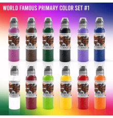 Краска World Famous Tattoo Ink 12 Color Primary Set #1
