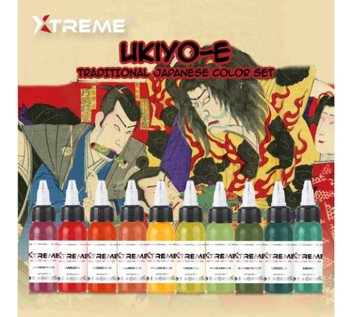 Тату краска Xtreme Ink Ukiyo-E Traditional Japanese Color Set