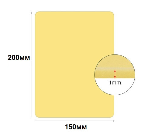 Искусственная кожа для практики тату 150x200 мм TA-411