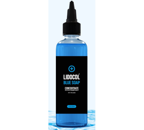 Концентрат антибактериального мыла для тату LIDOCOL Blue Soap, 120 мл