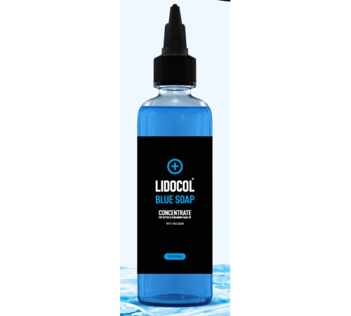 Концентрат антибактериального мыла для тату LIDOCOL Blue Soap, 60 мл