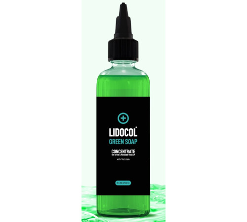 Концентрат антибактериального мыла для тату LIDOCOL Green Soap, 250 мл
