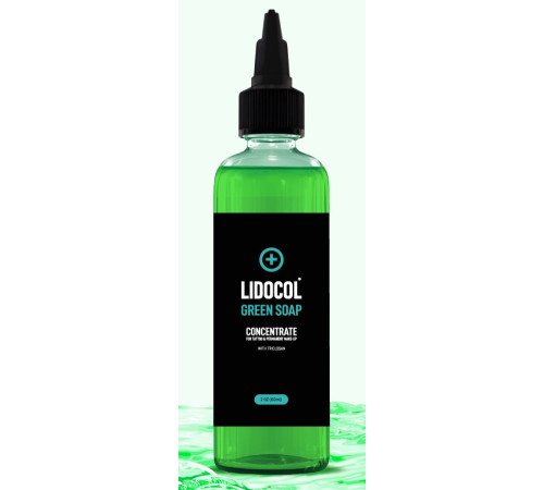 Концентрат антибактериального мыла для тату LIDOCOL Green Soap, 60 мл