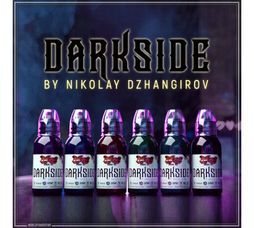 Тату-краска World Famous Tattoo Ink Nikolay Dzhangirov Darkside Set (6 пигментов)