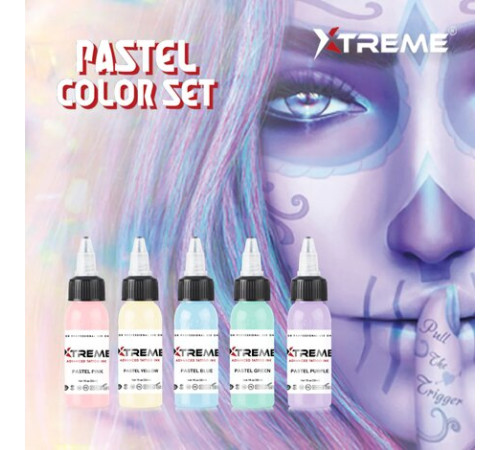 Тату краска Xtreme Ink Pastel Color Set