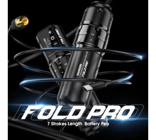 Беспроводная тату машинка Dragonhawk Mast Fold Pro Black