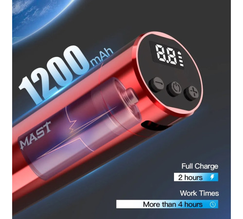 Беспроводная тату машинка Mast Tour Y22 Purple