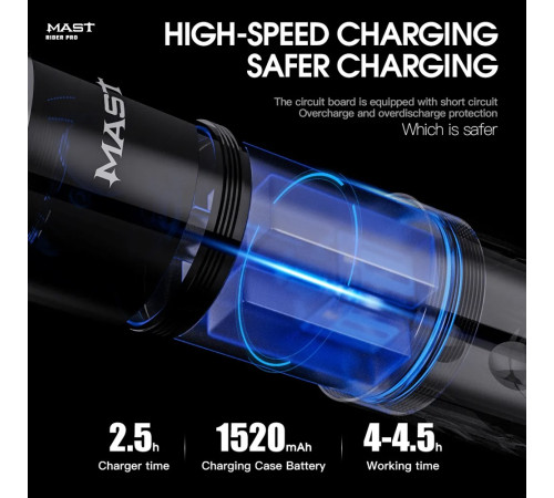 Беспроводная тату машинка Dragonhawk Mast Rider Pro Black
