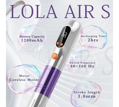 Беспроводная роторная тату машинка EZ Lola Air S Black