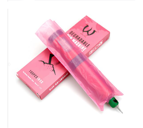 Барьерная защита на тату машинки AVA Pen Sleeve Pink 60x180 мм (100 шт.)