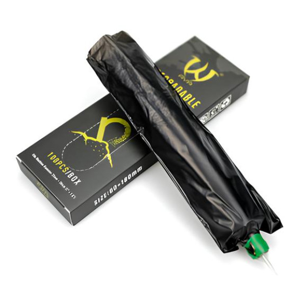 Барьерная защита на тату машинки AVA Pen Sleeve Black 60x180 мм (100 шт.)