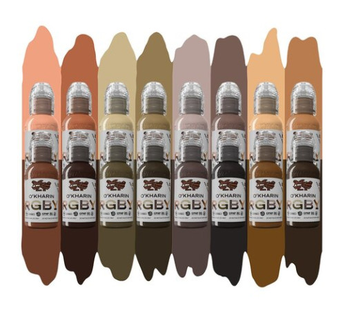 Тату-краска World Famous Tattoo Ink Sasha O'Kharin RGBY Skin Tone Set (16 пигментов)