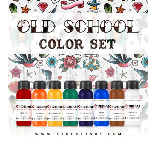 Тату краска Xtreme Ink Old School Color Set