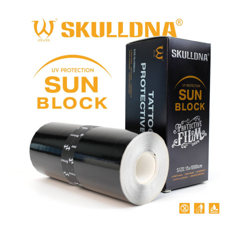 Заживляющая пленка для тату AVA Skulldna UV Protection Sun Block Film (15см x 10м)