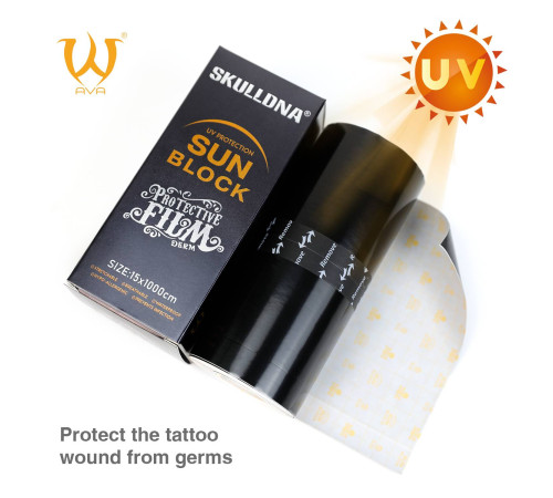 Заживляющая пленка для тату AVA Skulldna UV Protection Sun Block Film (15см x 10м)