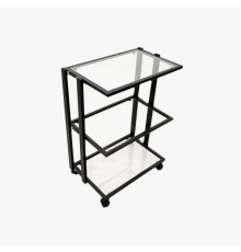 Стол для тату мастера Tattoo Profi Metal Glass с прозрачными стеклами