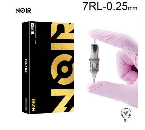 Тату картридж Noir Round Liner 7 - 0,25 мм Long Taper