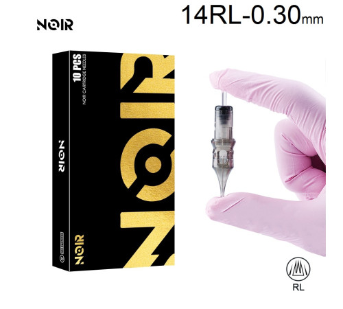 Тату картридж Noir Round Liner 14 - 0,25 мм Long Taper