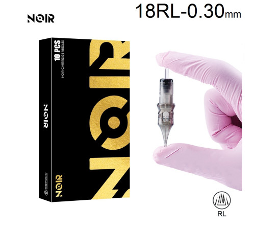 Тату картридж Noir Round Liner 18 - 0,30 мм Long Taper