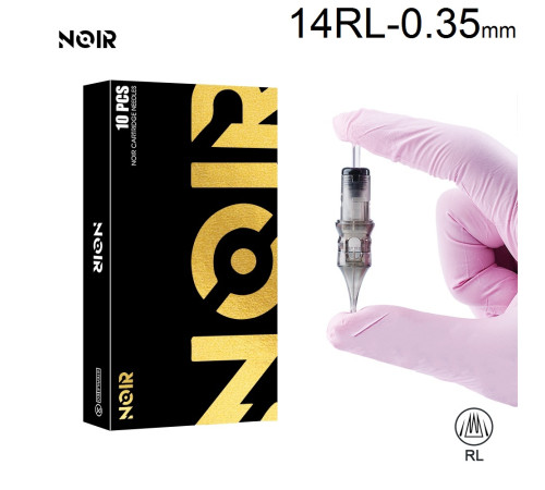 Тату картридж Noir Round Liner 14 - 0,35 мм Long Taper