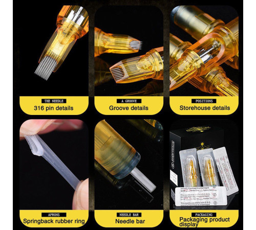 Картридж Yellow DragonFly Round Liner 5 - 0.35 мм