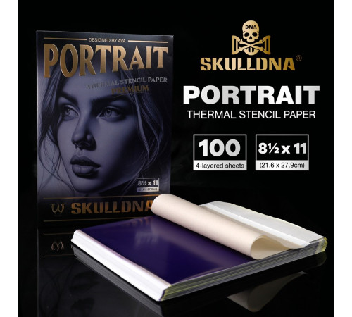 Трансферная тату бумага AVA SkullDna Portrait Thermal