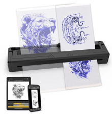 Беспроводной ультра легкий тату принтер King M8 Tattoo Stencil Printer (459 гр)
