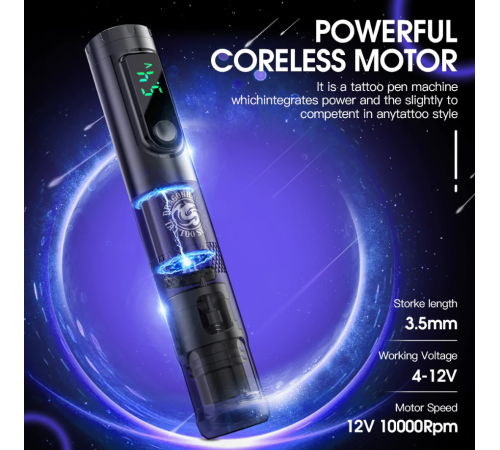 Беспроводная тату машинка Dragonhawk X4 Pen Wireless Red